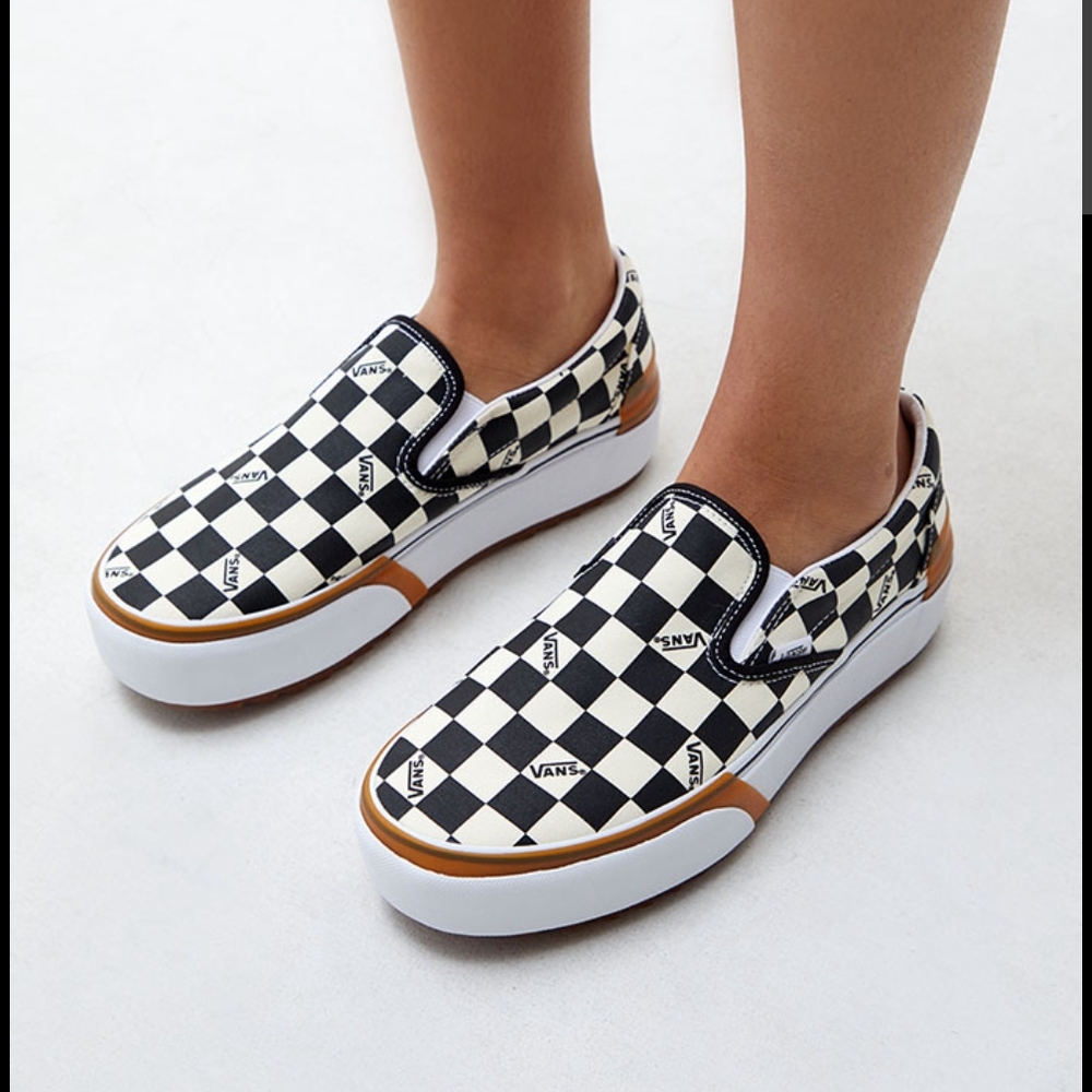 Vans Black and White Checkered Slip-Ons